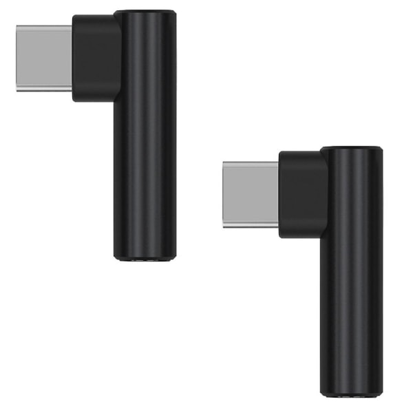 2-pack USB C till 3,5 mm ljudhörlurar, typ C till
