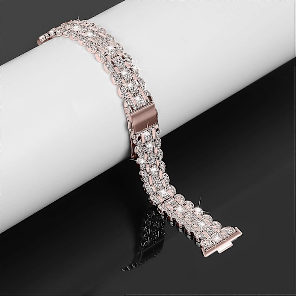 (Stil B) Type B Metallklokkerem med Rhinestone Blomsterstil Armbånd til Huawei Watch Fit 3