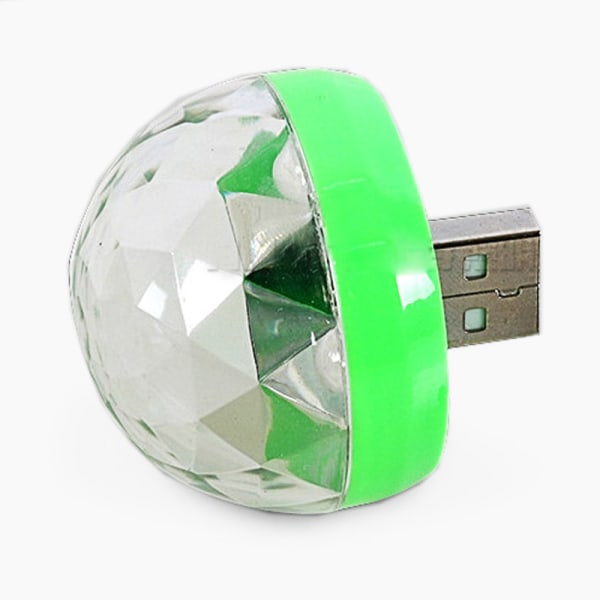 Mini rotating disco light USB magic ball light RBG LED green