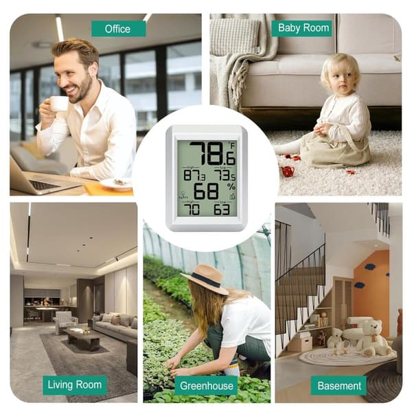 Vejrstationer og barometer Højpræcisions digitalt indendørs hygrometer
