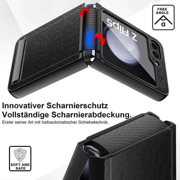 Telefonfodral för Samsung Galaxy Z Flip 5, stöttåligt fodral