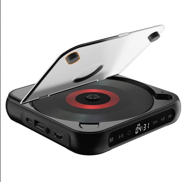KC-918 CD-spiller med LCD-skjerm Bærbar Bluetooth-høyttaler Lydrepeater for hjemmebil