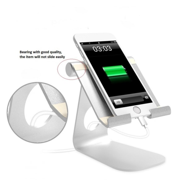Telefonställ, hopfällbar design, lätt bärbar dator i aluminiumlegering