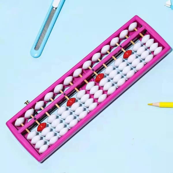 (Sort) Elev Abacus 13-rækker 5 perler Begyndervenlig Abacus Perlearbejde Børnehave Lommeregner Abacus Hjemmeforsyning