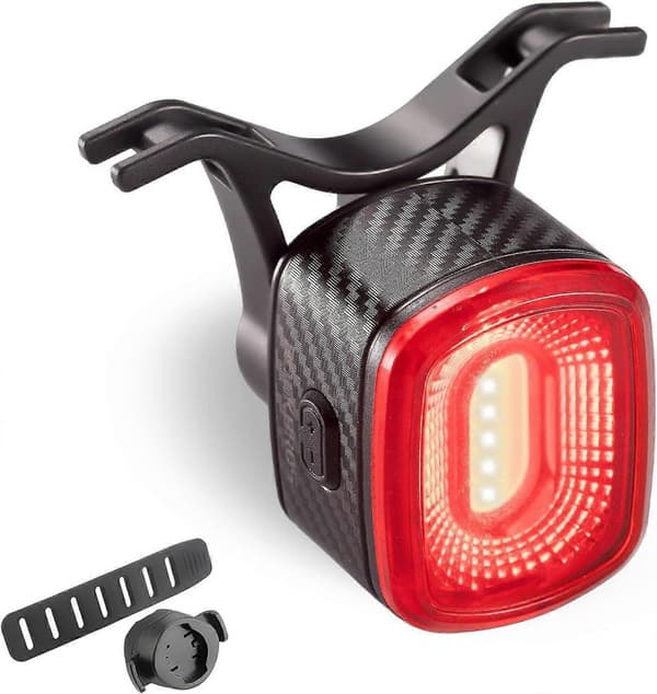 Smart sykkelbaklys for nattkjøring, bremsesensor, USB