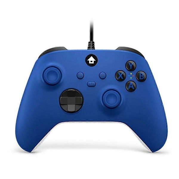 (Blå) Kablet Controller til Xbox One Microsoft Xbox Series X S Joystick Gamepad Spillekonsol Joypad PC Håndtag Grip Dobbelt Vibration