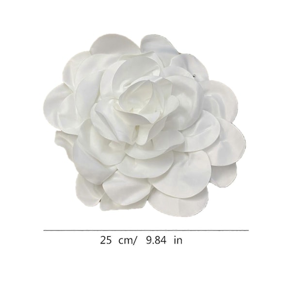 (Grå) Stilfull Lapel Blomma Accessoar Trendig Satäng Blomma Broschnål Kragstift Ornament för Modeentusiaster Grå