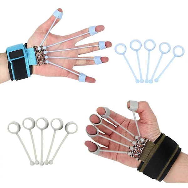 Fingerøvelse 20Lb+40Lb, Håndstyrker Finger Resistance Band Finger Stretcher Genoptræning