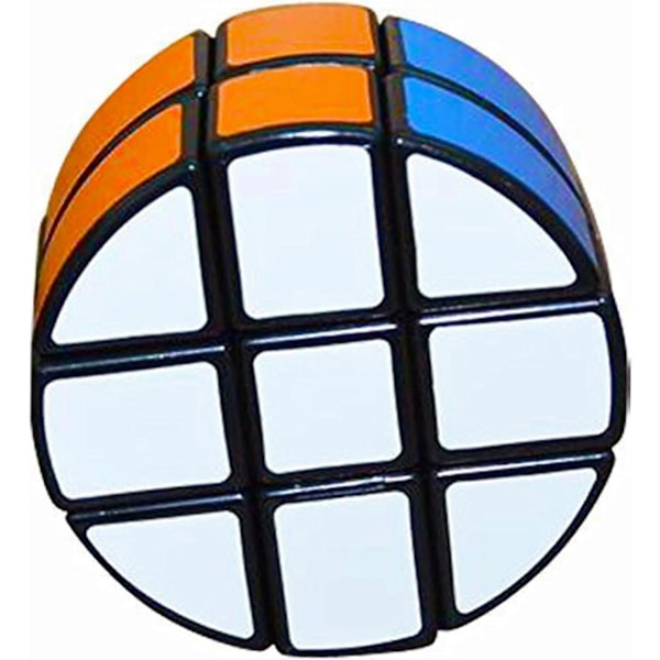 Cirkulär 2x3x3 Pusselkub Special Cirkulär Cubo Speed Toy PVC Klistermärke Version 66mm, Svart