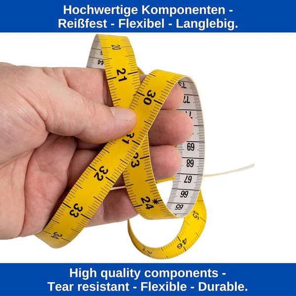 2 kpl räätälin mittanauhaa, 2 in 1 mittanauha asteikko 150 cm