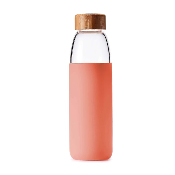 Borosilikatglas Vandflasker, 25oz &amp; 18oz, Bambuslåg, BPA-fri Silikone Sleeve