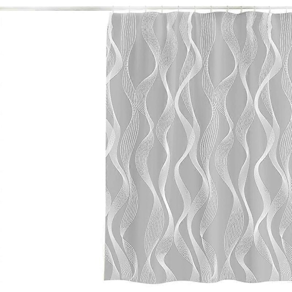 Förtjockad Polyester Vattentät Duschdraperi Hotell Dusch Vattenavskiljning Draperi Maskintvättbar Vinter Hushålls Duschdraperi 180*180cm