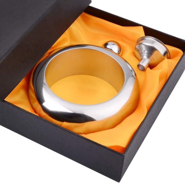 Spritkolbe til kvinder med tragt - armbånd i rustfrit stål, armbånd, håndledssmykker til kvinder, 3854