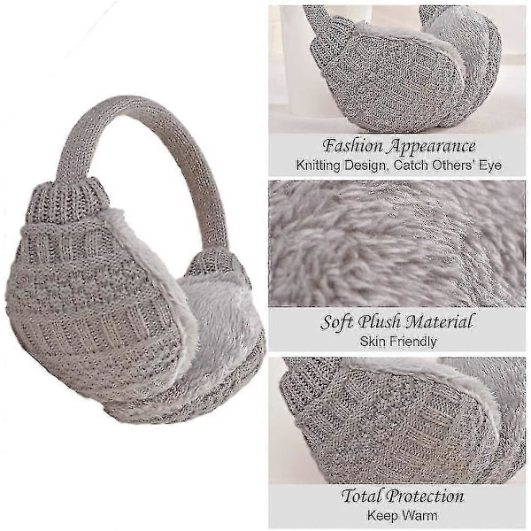 Ørevarmere Kvinner Jenter Menn Ski Tilbehør Fluffy Sammenleggbar Fleece Stoff