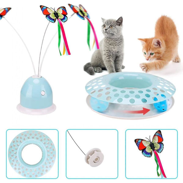Cat's Funny Automatic Electric Rotating Butterfly & Ball