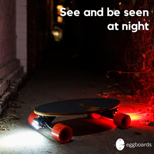 LED Skateboardlys - LED-lys foran og bak til longboard, USB-oppladbare. Ideelt lyssett for elektrisk skateboard