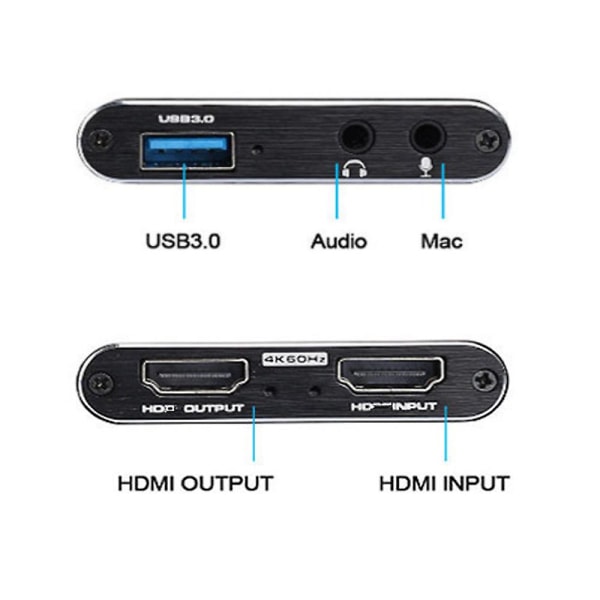 Streaming Grabber Recorder 4k Video Capture Card 1080p 60fps Hd Blue