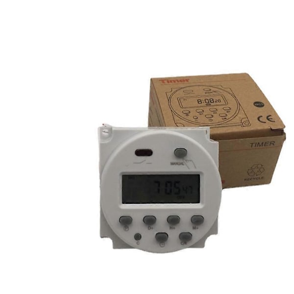 Ajastinkytkin AC 220V-240V 16A ohjelmoitava digitaalinen LCD-elektroninen aika
