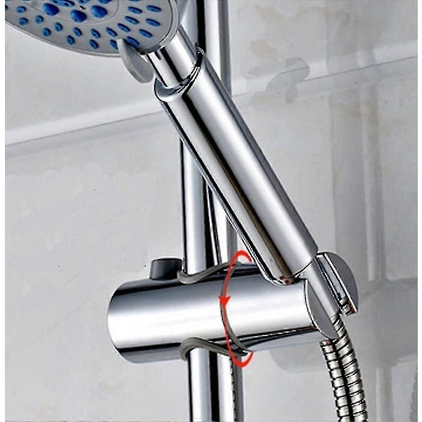 Brusehovedbeslag 360 Justerbar Brusehovedholder Til Diameter 28mm Abs Skinnehoved Glidestang