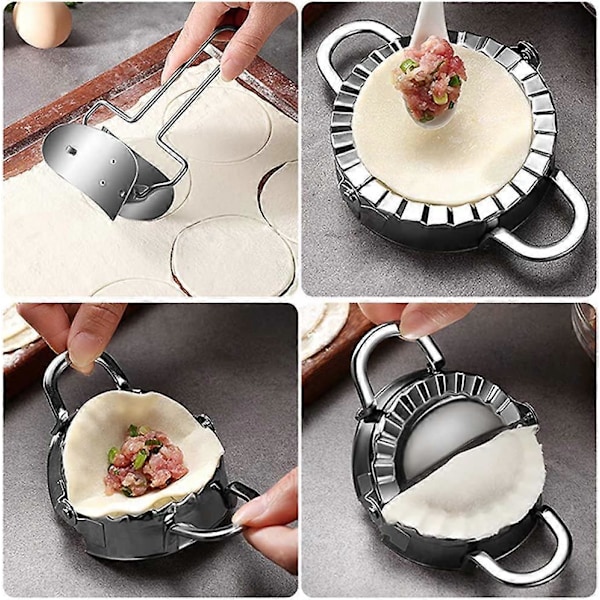 3 Stilar Köttbullemaskin Köttbulleform Rostfritt Stål Wontonform Bakverktyg Deg Wonton Kniv Die Gjutning Kakform