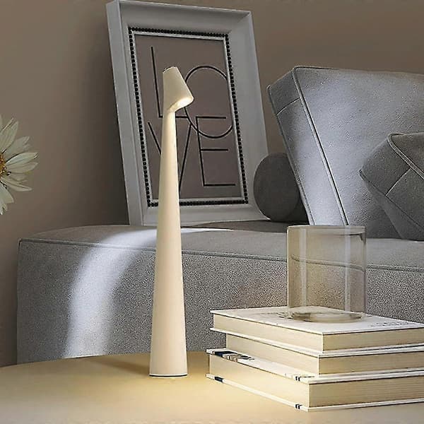 Trådløs bordlampe, genopladelig LED bordlampe til udendørs brug