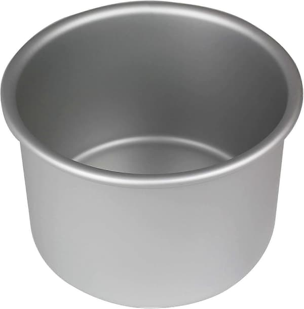 Rund anodisert aluminium kakeform, 4 tommer