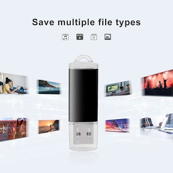 USB-muistitikku 16GB [2 kpl] USB Cle 16GB USB 2.0 -muistitikku 16GB USB-muistitikku 16GB kannettavalle tietokoneelle/PC:lle/autolle jne. (2 kpl)