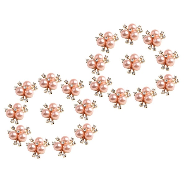 Flower Pearl Pearl Button Flatback julknappar 20 st