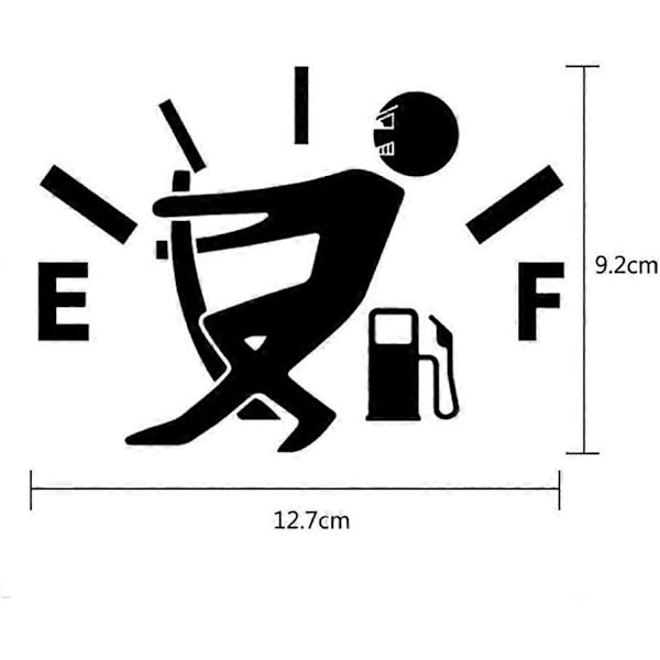 Rolig Bilsticker Bränsletanklock, Kreativa Bilstickers Rolig Sticker för Bil Dra Bränsletanklock (Svart)