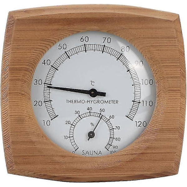 Termometer / hygrometer, Inomhus Trä 2-i-1 För Bastu Bastu Termo-hygrometer Termometer