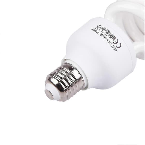 2x Kompakt E27 220v 5500k 45w Dagslys Lampe til Fotografering