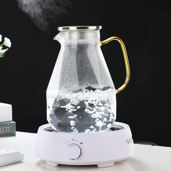 Karaff 2,2 liter, glaskaraff med lock, transparent