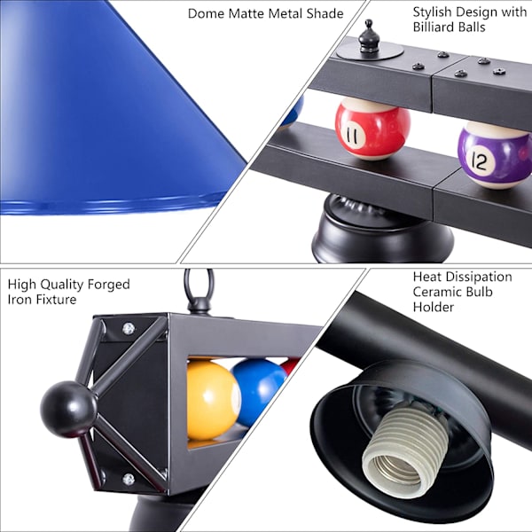59 tum Hängande Poolbordslampa för Spel