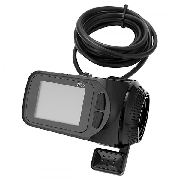 24V/36V/48V S886 Ebike LCD Display Panel Tumgas för Elcyklar E-Scooter