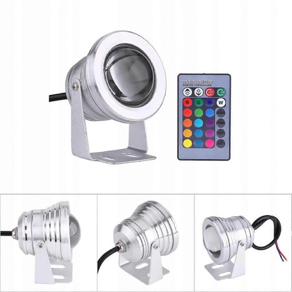 12v 10w Rgb Dam Belysning Sølvhvit