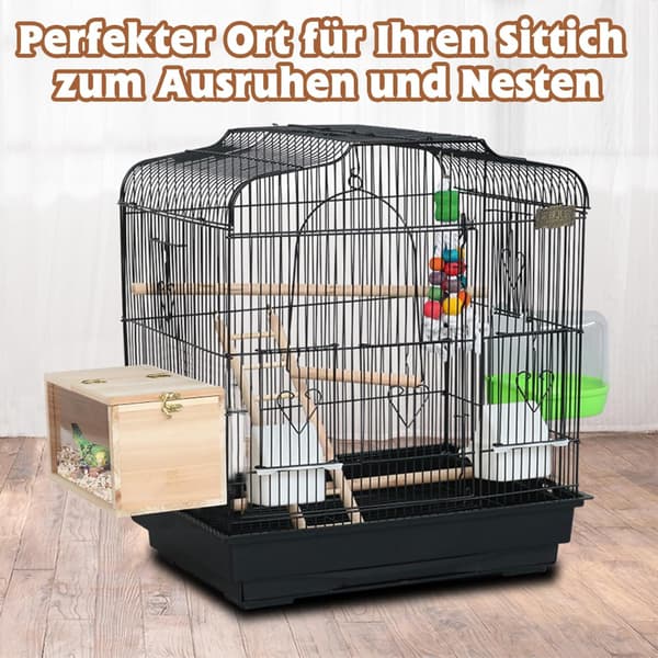 Parakit Häckningslåda förälder Fågelhus för bur Trä Häckningslåda för Papegoja Parakit Nymfparakit