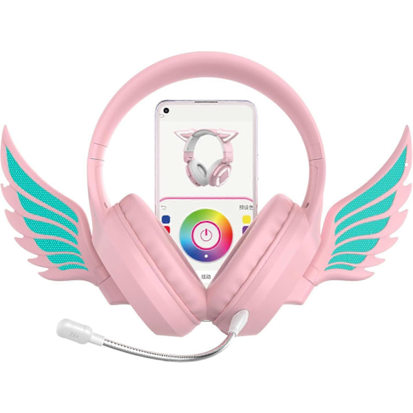 Trådløse Bluetooth V5.3 Over-Ear Hodetelefoner med HiFi-lyd og Roterende Vinger for Smarttelefon og Bærbar PC