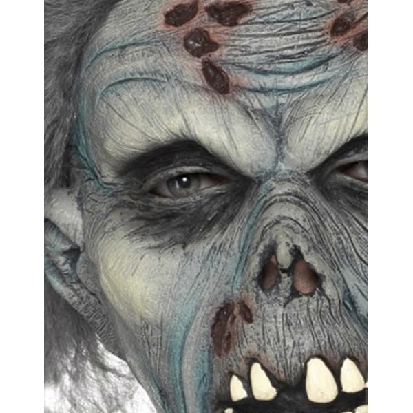 Råtten zombie-maske, Hode-dekkende, latex One Size