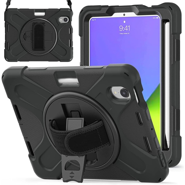 Case iPad Mini 2021 med roterande penna med handrem