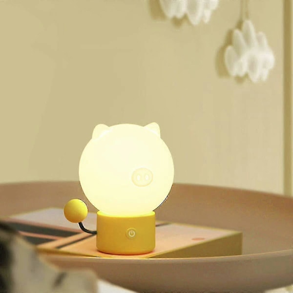 Natlampe til børn baby, natlampe børne touch lampe LED sengelampe til babyværelse soveværelse batteridrevet