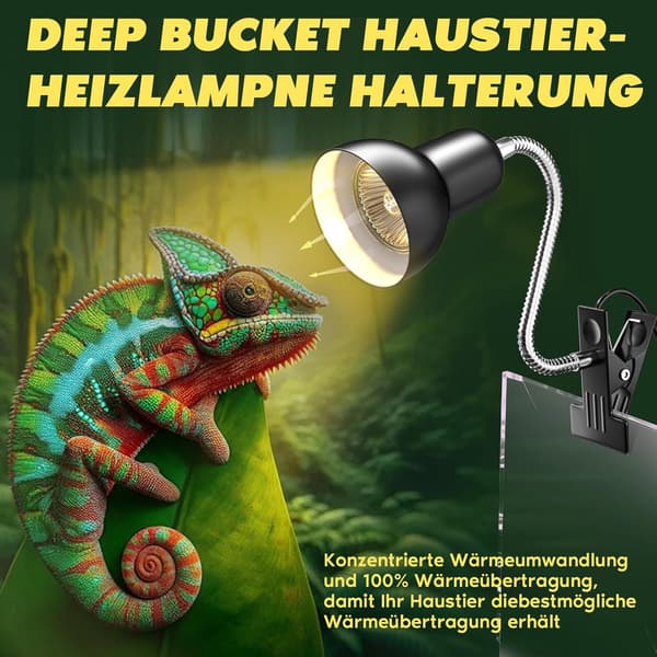 Varmelampe til skildpadder, E27 terrarium varmelampe med timer