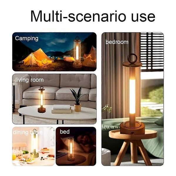 LED Nattlampa Campinglampor USB Uppladdningsbar Touch Switch Tältbelysning för Sovrum Sängbord