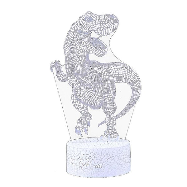 LED 3D Illuminert Lampe, Optisk Illusjon, Skrivebordsnattlampe med 7 Fargeskiftende
