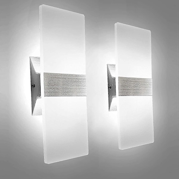 2-pack moderna vägglampor med sladdlös vardagsrumsbelysning