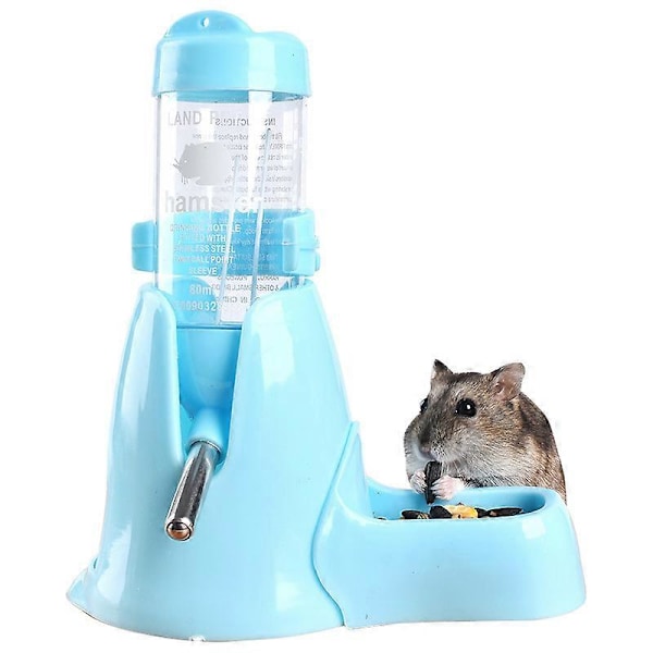 Blå Vattenautomat för Smådjur 125ml, Rosa, Hamster, Marsvin, Kanin, Råtta, Iller, Gerbil, Chinchilla