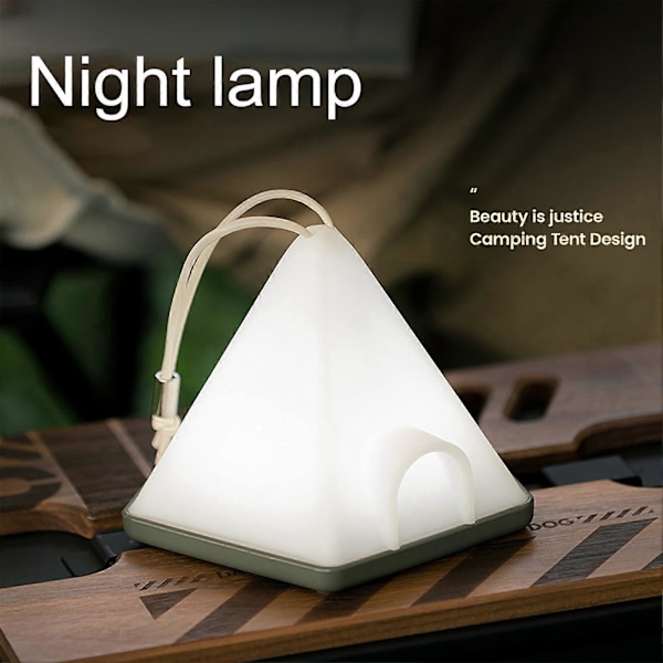 LED Nattlampe med Stropp Dimbar Timerfunksjon Flimmerfri Øyebeskyttelse Oppladbar Camping Telt Nattlampe QingHai