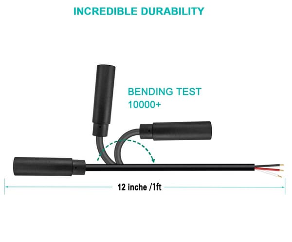3 stk 2,5 mm hunnplugg til bare ledning åpen ende erstatning kompatibel med TRS 2-polet stereo mono