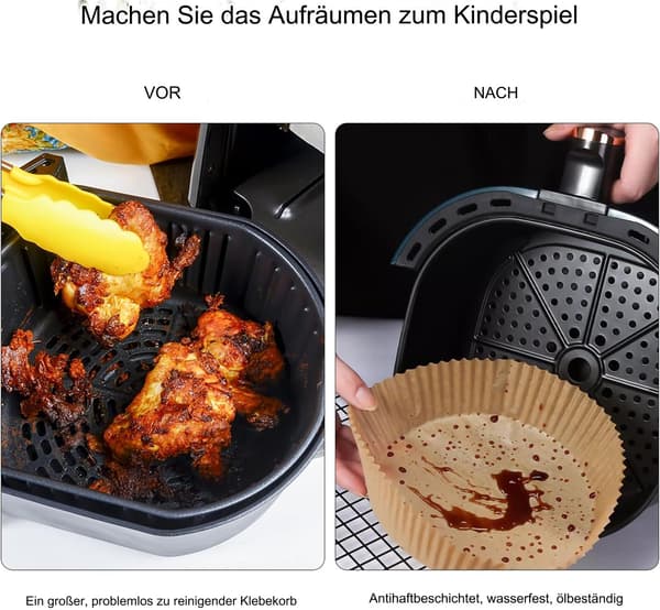 Airfryer papirforinger, engangs papirforinger 20x4,5 cm