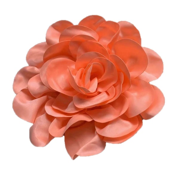 (Blodigt ROSA) Elegant 24cm Handgjord Kavajnål Vacker Satängblomma Kavajnål Delikat Brosch Smycken för Arbete och Affärer Blodigt ROSA