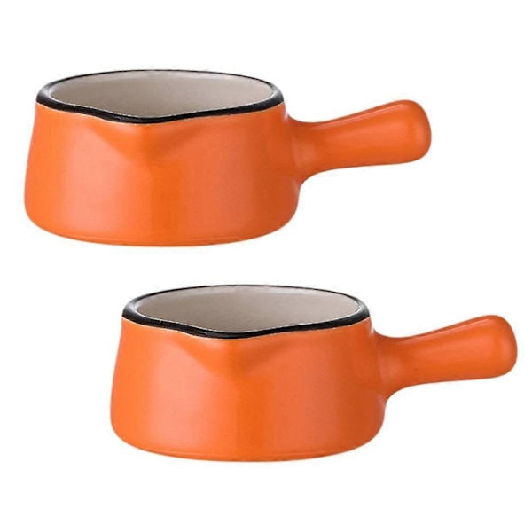 2-pack Mini Såsskålar - Keramiska Skålar för Sojasås & Espresso